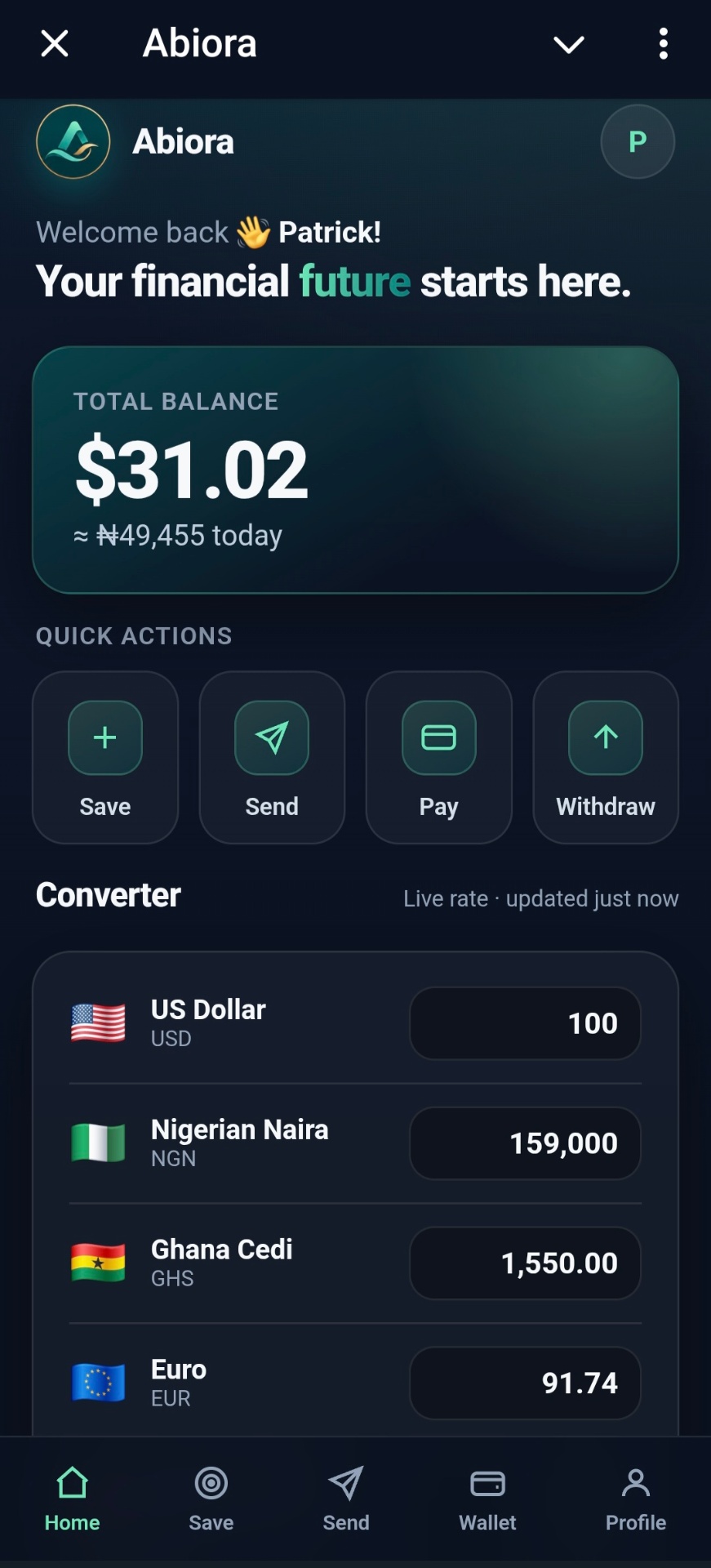 Abiora Mini App
